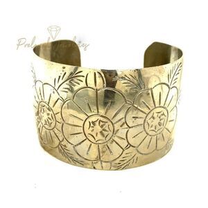 925 Mexican Silver Flower Cuff